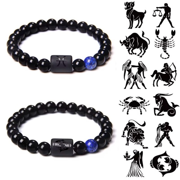 PISCES Beaded Bracelet 8mm Beads - Picture 3 of 5